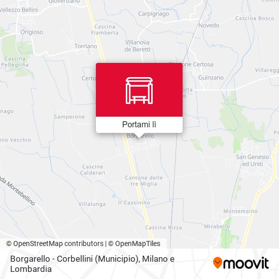 Mappa Borgarello - Corbellini (Municipio)
