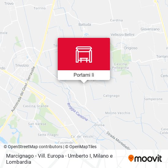 Mappa Marcignago - Vill. Europa - Umberto I