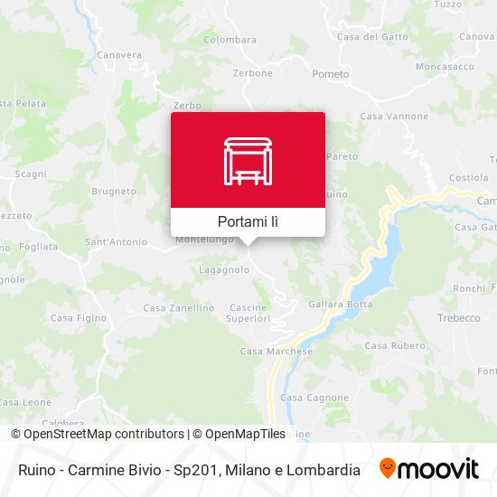Mappa Ruino - Carmine Bivio - Sp201