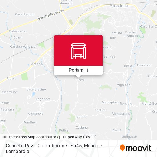 Mappa Canneto Pav. - Colombarone - Sp45