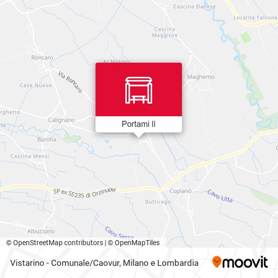 Mappa Vistarino - Comunale/Caovur