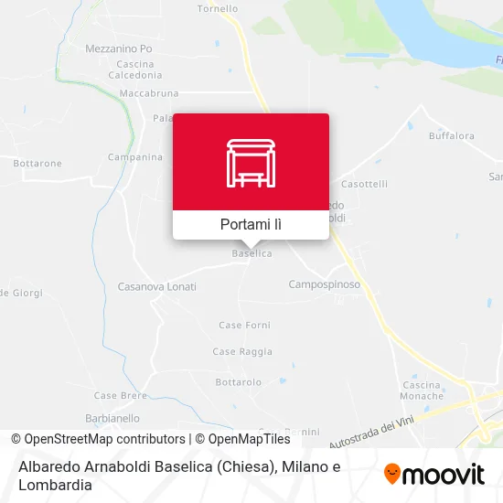 Mappa Albaredo Arnaboldi Baselica (Chiesa)