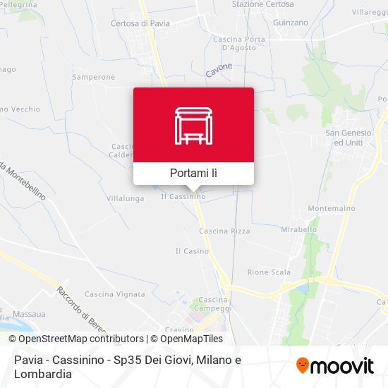 Mappa Pavia - Cassinino - Sp35 Dei Giovi