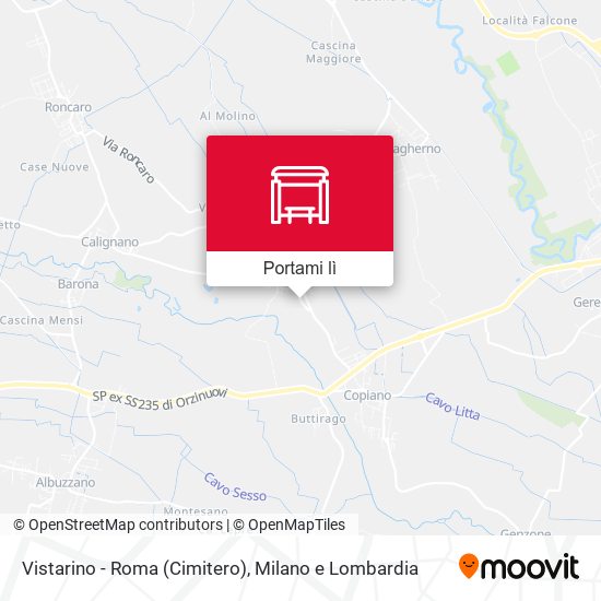 Mappa Vistarino - Roma (Cimitero)