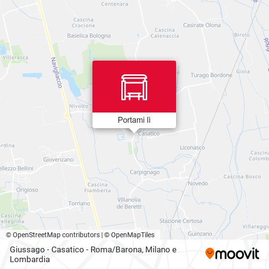 Mappa Giussago - Casatico - Roma / Barona