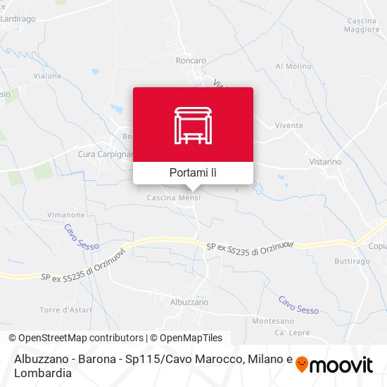 Mappa Albuzzano - Barona - Sp115 / Cavo Marocco