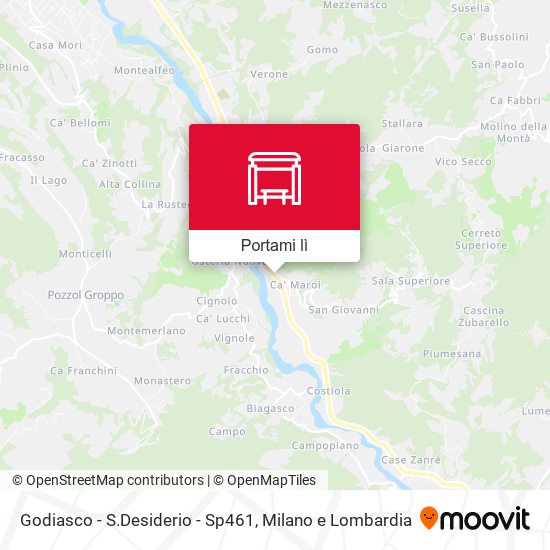 Mappa Godiasco - S.Desiderio - Sp461