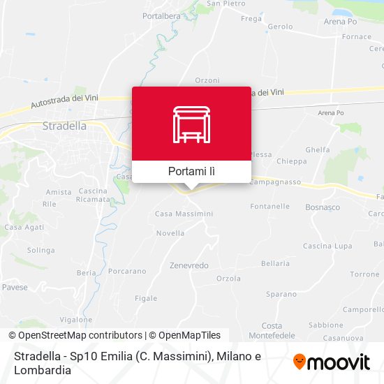 Mappa Stradella - Sp10 Emilia (C. Massimini)