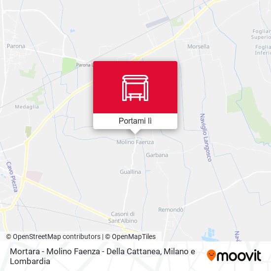 Mappa Mortara - Molino Faenza - Della Cattanea