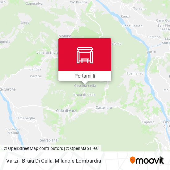 Mappa Varzi - Braia Di Cella