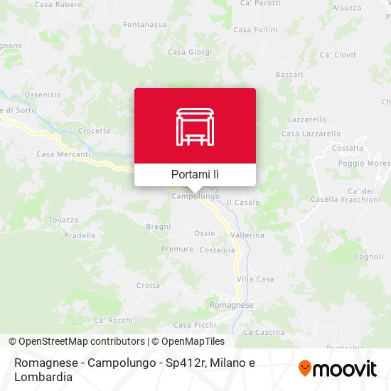 Mappa Romagnese - Campolungo - Sp412r