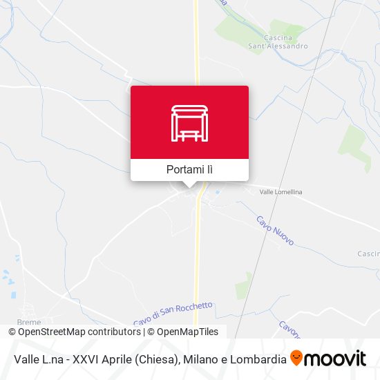Mappa Valle L.na - XXVI Aprile (Chiesa)