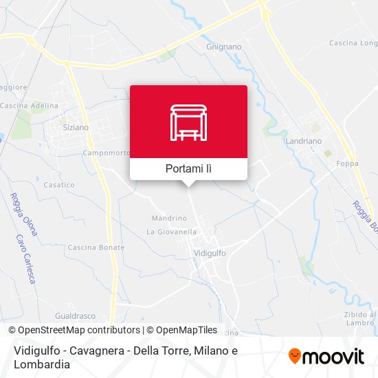 Mappa Vidigulfo - Cavagnera - Della Torre