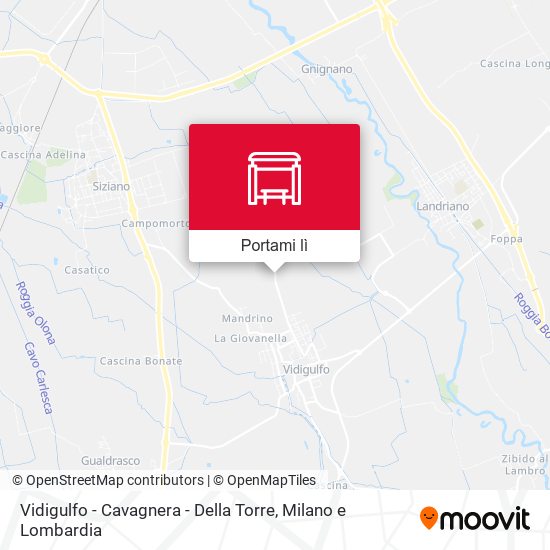 Mappa Vidigulfo - Cavagnera - Della Torre