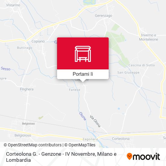 Mappa Corteolona G. - Genzone - IV Novembre