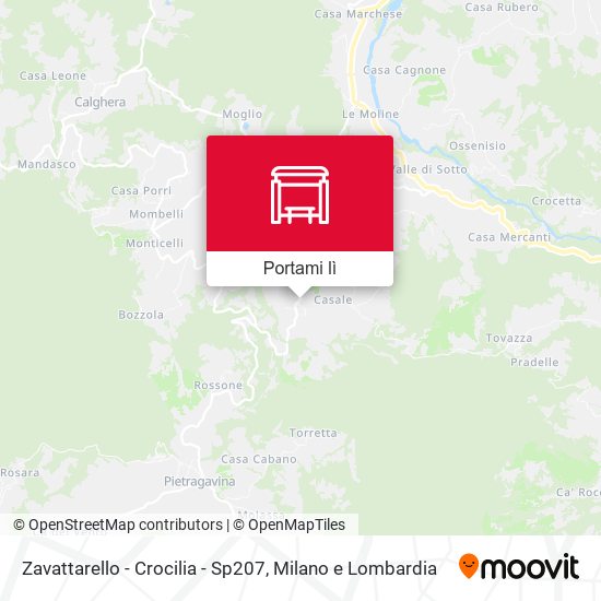 Mappa Zavattarello - Crocilia - Sp207