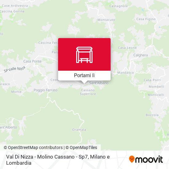Mappa Val Di Nizza - Molino Cassano - Sp7