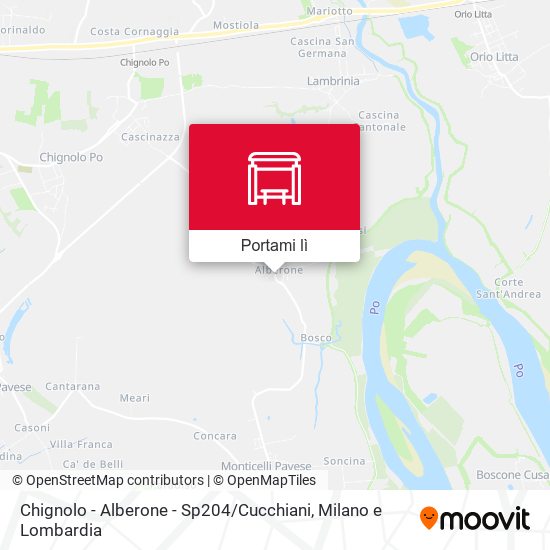 Mappa Chignolo - Alberone - Sp204 / Cucchiani