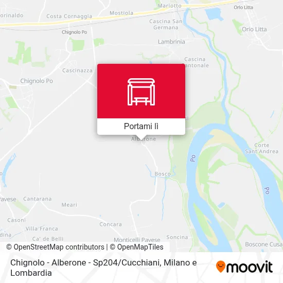 Mappa Chignolo - Alberone - Sp204 / Cucchiani