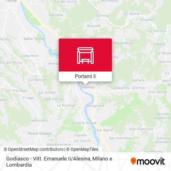 Mappa Godiasco - Vitt. Emanuele Ii / Alesina