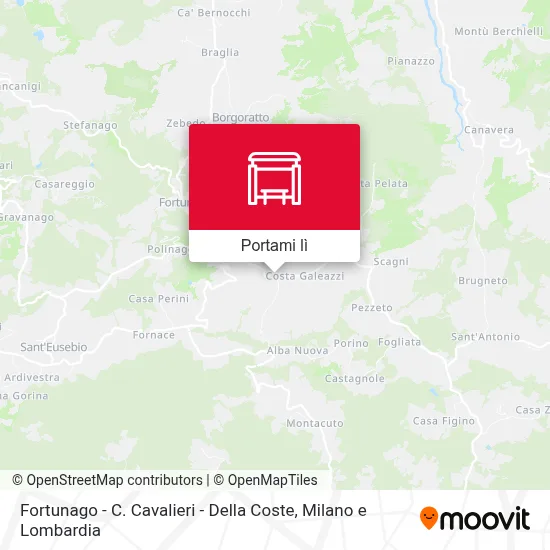Mappa Fortunago - C. Cavalieri - Della Coste