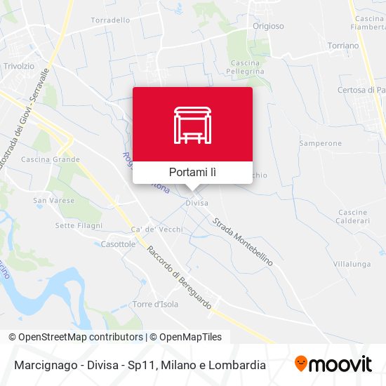 Mappa Marcignago - Divisa - Sp11