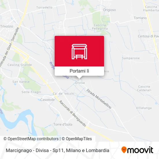 Mappa Marcignago - Divisa - Sp11