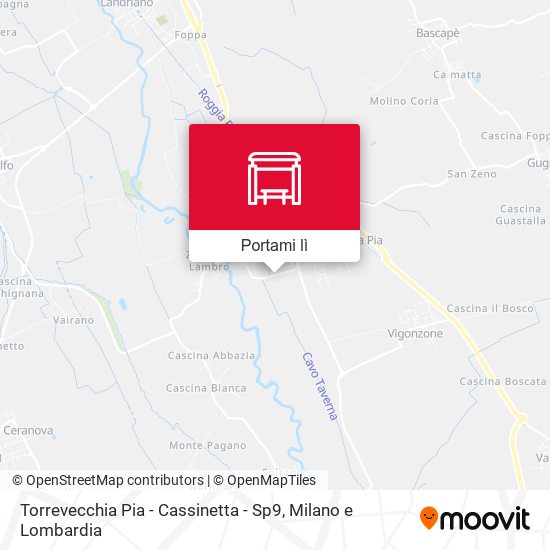 Mappa Torrevecchia Pia - Cassinetta - Sp9