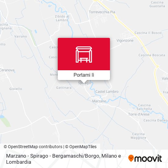 Mappa Marzano - Spirago - Bergamaschi / Borgo