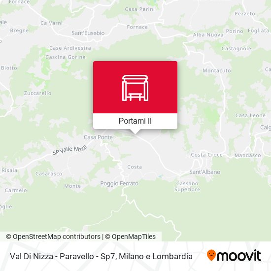 Mappa Val Di Nizza - Paravello - Sp7