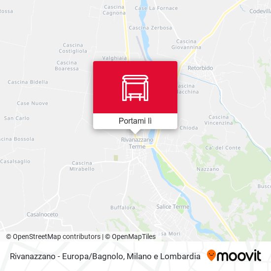 Mappa Rivanazzano - Europa/Bagnolo