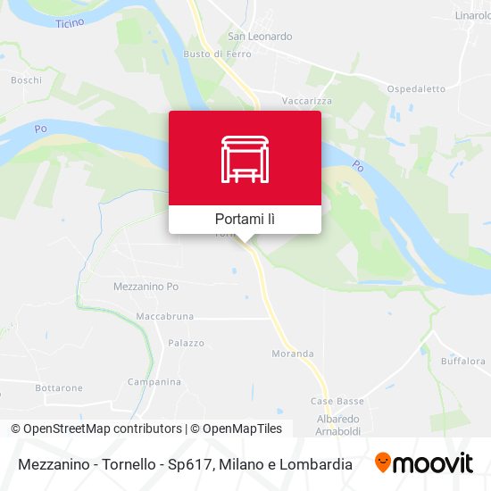 Mappa Mezzanino - Tornello - Sp617