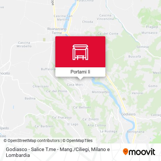 Mappa Godiasco - Salice T.me - Mang. / Ciliegi