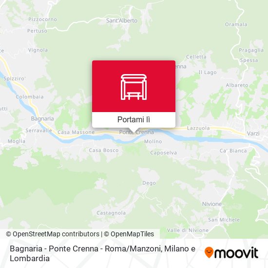 Mappa Bagnaria - Ponte Crenna - Roma / Manzoni