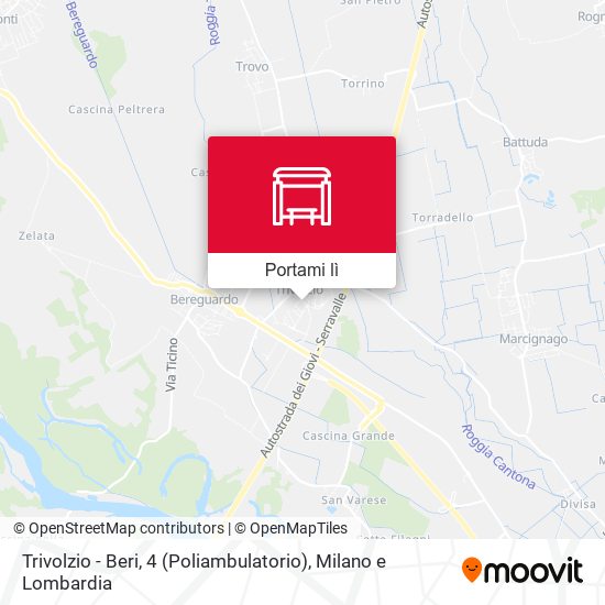 Mappa Trivolzio - Beri, 4 (Poliambulatorio)