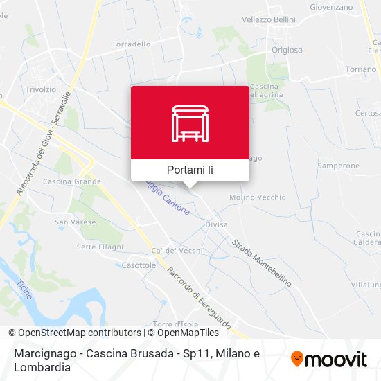 Mappa Marcignago - Cascina Brusada - Sp11