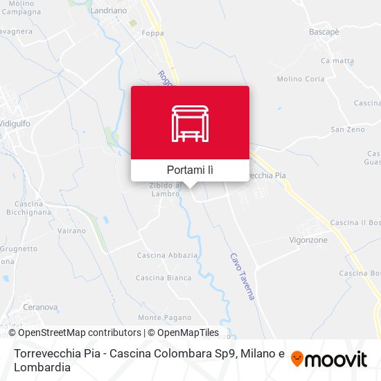 Mappa Torrevecchia Pia - Cascina Colombara Sp9