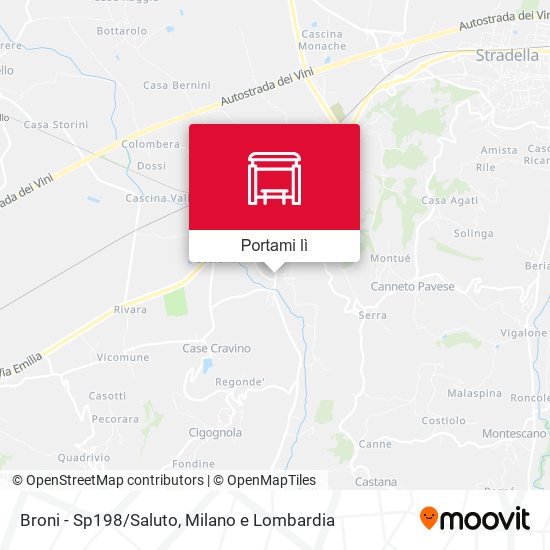 Mappa Broni - Sp198/Saluto