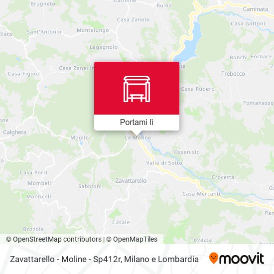 Mappa Zavattarello - Moline - Sp412r