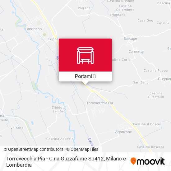 Mappa Torrevecchia Pia - C.na Guzzafame Sp412