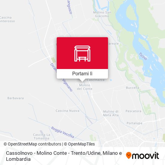 Mappa Cassolnovo - Molino Conte - Trento / Udine