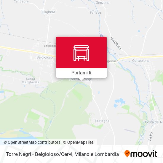 Mappa Torre Negri - Belgioioso/Cervi