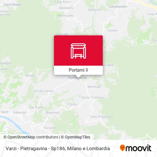 Mappa Varzi - Pietragavina - Sp186