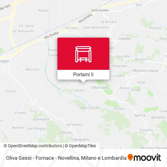 Mappa Oliva Gessi - Fornace - Novellina