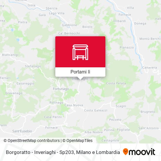 Mappa Borgoratto - Inveriaghi - Sp203