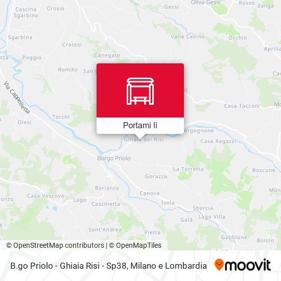 Mappa B.go Priolo - Ghiaia Risi - Sp38
