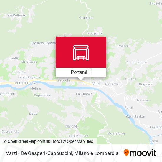 Mappa Varzi - De Gasperi/Cappuccini