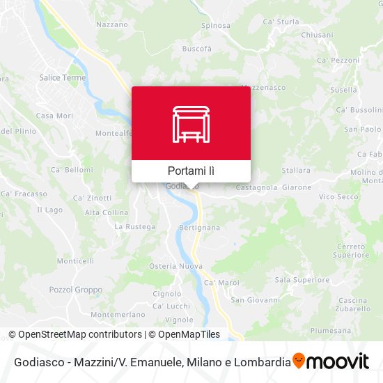 Mappa Godiasco - Mazzini/V. Emanuele