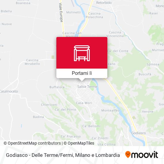 Mappa Godiasco - Delle Terme/Fermi