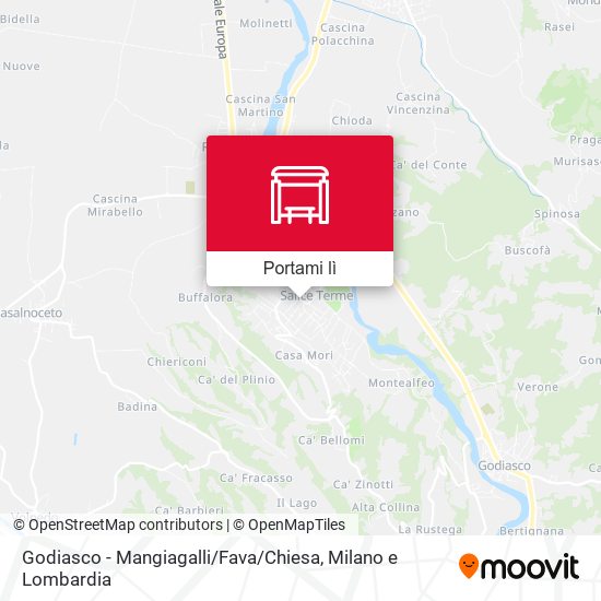 Mappa Godiasco - Mangiagalli / Fava / Chiesa